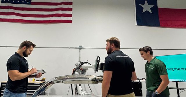 The Augmentus team prepares demos to help manufacturers explore no-code automation up close. The Augmentus team prepares demos to help manufacturers explore no-code automation up close.